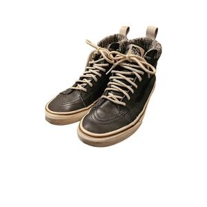 VANS‎ Sneakers Mens 7.5 Sk8-Hi Mte Black Marshmallow High-Top